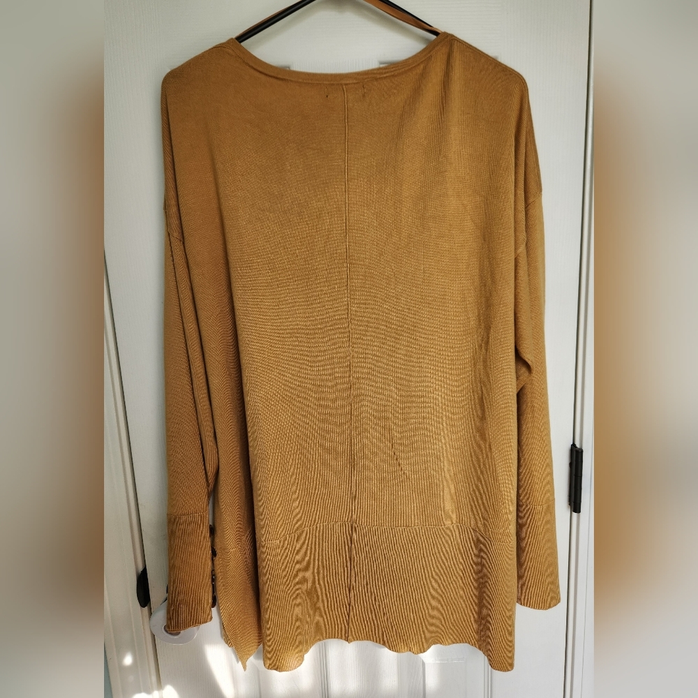NWOT Lety & Me Stitch Fix yellow tunic sweater, size XXL - Picture 2 of 6